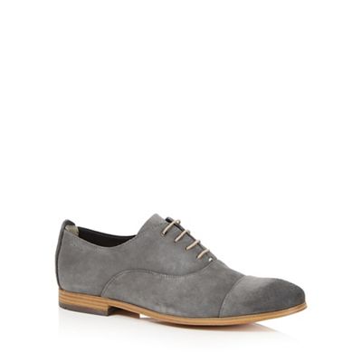 Clarks Big and tall grey 'chinley cap' lace up shoes